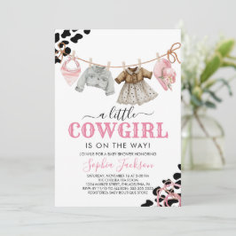 Invitación Una niña pequeña y salvaje de West Cowgirl Baby Sh