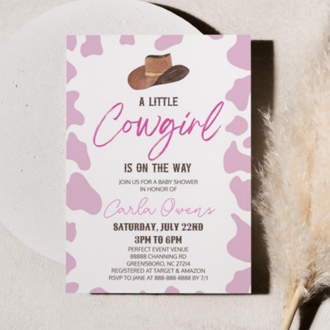Invitación ¡Una Niñita Está En Camino! Rodeo Baby Shower (Subido por el creador)