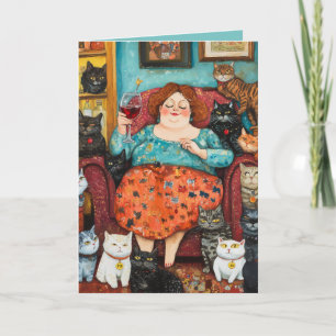 Invitación Una noche acogedora con una dama de gato sin hijos