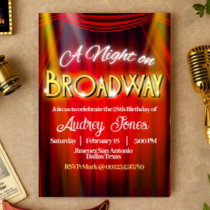 Invitación Una noche en Broadway