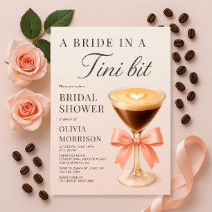 Invitación Una Novia en un Tini Bit Despedida de Soltera Coqu