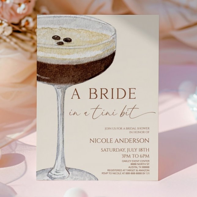 Invitación Una Novia En Una Ducha De Novias Martini De Tini (Subido por el creador)