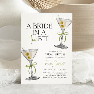 Invitación Una novia en una ducha martinita martinita sucia