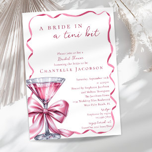 Invitación Una Novia En Una Ducha Nupcial De Pink Martini Con