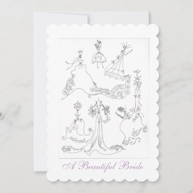 Invitación Una Novia Hermosa (Anverso)