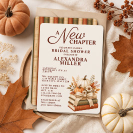 Invitación Una nueva capítulo Calabaza de Otoño Libros Desped