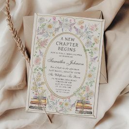 Invitación Una nueva capítulo Floral Storybook Despedida de s