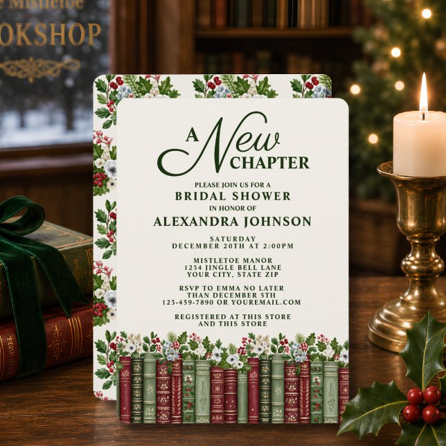 Invitación Una nueva capítulo Libro de Navidad Tema Despedida (Subido por el creador)