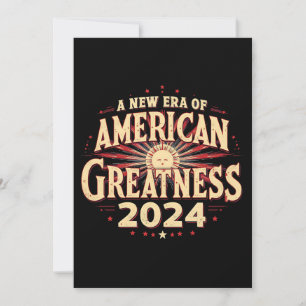 Invitación Una Nueva Era de Grandeza Americana 2024 Trump Gan