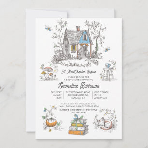 Invitación Una nueva etapa comienza Cottagecore Baby Shower