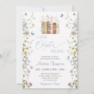 Invitación Una nueva historia Libro de cuentos de flores silv