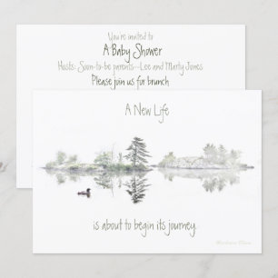 Invitación Una nueva vida: un viaje está a punto de comenzar: