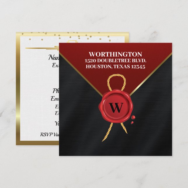 Invitación Una ocasión especial (Anverso / Reverso)