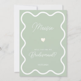 Invitación Una onda verde sabia será mi propuesta de dama de