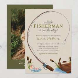 Invitación Una pequeña acuarela de pescadores foto de Baby Sh