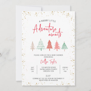 Invitación Una pequeña aventura con ganas de Baby Shower