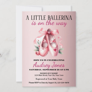 Invitación Una pequeña bailarina está en camino Baby Shower