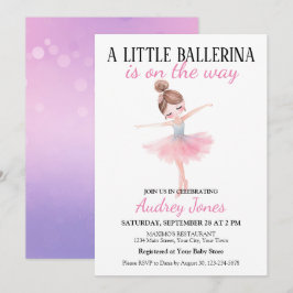 Invitación Una pequeña bailarina está en camino Baby Shower