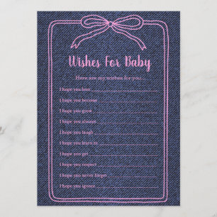 Invitación Una pequeña bebé de mezclilla Baby Shower 