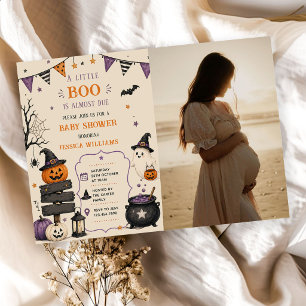 Invitación Una pequeña boo adorable fiesta de bebé fantasma F