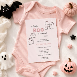 Invitación Una pequeña Boo está a punto de llegar. Dulce baby