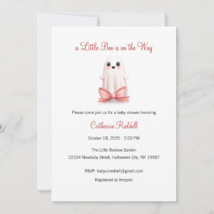 Invitación Una pequeña Boo está en camino Invitación, Hallowe