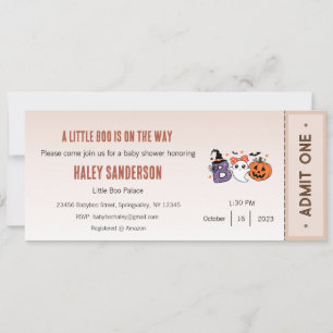 Invitación Una pequeña Boo está en camino Invitación, Hallowe