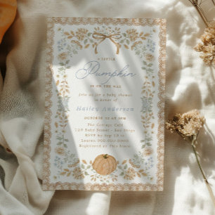 Invitación Una pequeña cabaña de calabaza Baby Shower