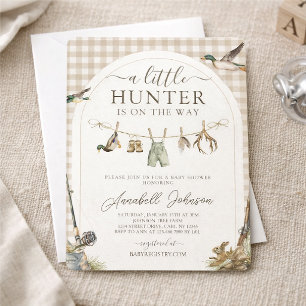 Invitación Una pequeña cacería está en camino Baby Shower 