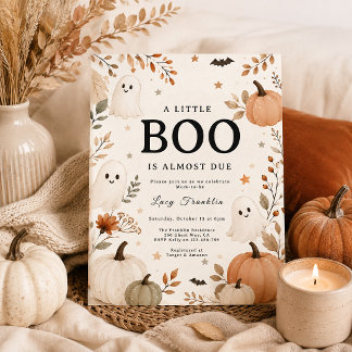 Invitación Una pequeña caída de Halloween para el baby shower