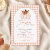 Una pequeña calabaza está en camino Baby Shower