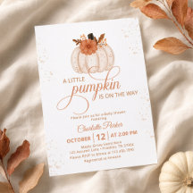 Una pequeña calabaza está en camino Baby Shower