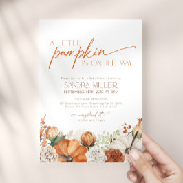 Invitación Una pequeña calabaza está en camino Baby Shower