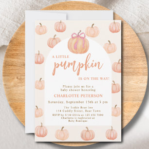 Invitación Una pequeña calabaza está en camino Baby Shower