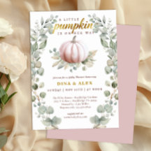 Una pequeña calabaza está en camino Baby Shower de