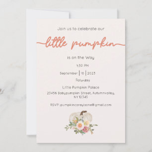 Invitación Una pequeña calabaza está en camino Invitación, Be