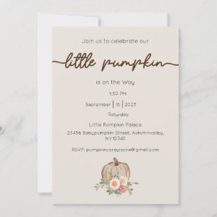 Invitación Una pequeña calabaza está en camino Invitación, Be