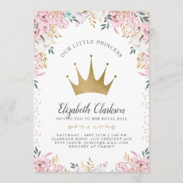 Invitación Una pequeña carta de cumpleaños de la princesa