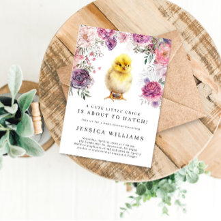 Invitación Una pequeña chica está a punto de incubar Baby Sho