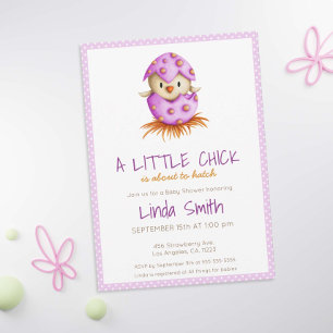 Invitación Una pequeña chica está a punto de incubar un pájar