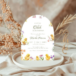 Invitación Una pequeña chica está de camino a la ducha de beb