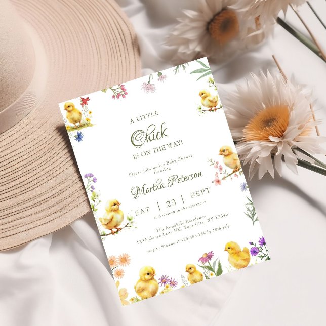 Invitación Una pequeña chica está de camino a la ducha de beb (Subido por el creador)
