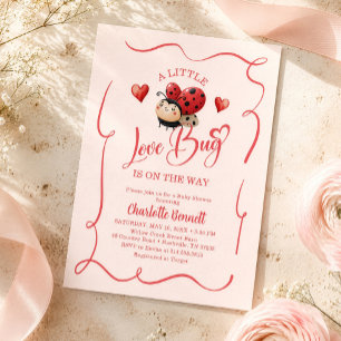 Invitación Una pequeña chinche de amor está en camino Baby Sh