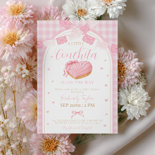 Invitación Una pequeña Conchita Papel Picado Baby Shower de n