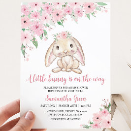 Invitación Una pequeña conejita está en camino Baby Shower