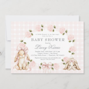 Invitación Una pequeña conejita está en camino, baby shower d