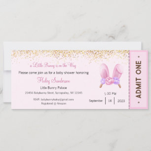 Invitación Una pequeña conejita está en camino Invitación, Be
