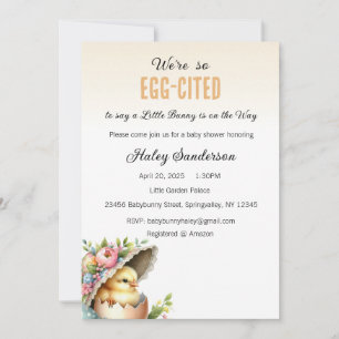 Invitación Una pequeña conejita está en camino Invitación, Hu