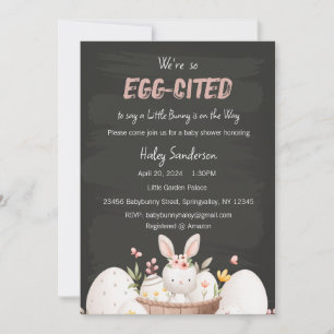 Invitación Una pequeña conejita está en camino Invitación, Hu