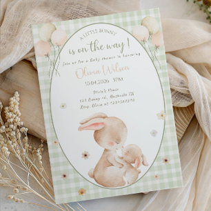 Invitación Una pequeña conejito está en camino Fiesta de Baby
